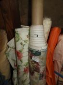 Five Rolls of Assorted Fabric