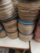 Three Rolls of Beige & Gold Decorative Ribbon