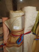 Five Rolls of Assorted Fabric