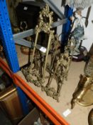 Four Brass Picture Frame Stands