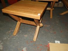 Square Oak Side Table