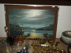 Framed Print of a Harbour Scene