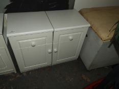Pair of White Bedside Cabinets