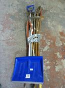Bundle of Garden Tools and a Snow Shovel