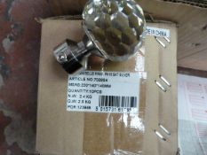 Box of Ten 28mm Belle Finial Satin Silver