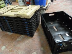 *Ten Folding Plastic Crates