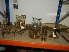 Quantity of Assorted Brassware Including Rocking C