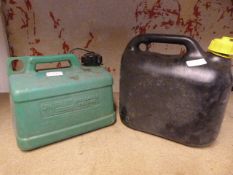Two 5L Plastic Petrol Cans