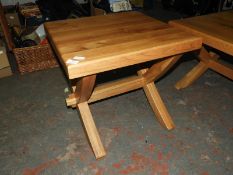 Square Oak Side Table