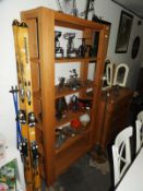 Solid Golden Oak Six Tier Bookshelf