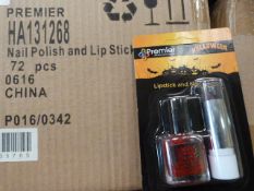 Box of 72 Halloween Nail Polish and Lipstick