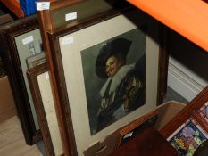 Seven Framed Prints Including the Laughing Cavalie