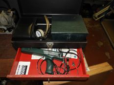 Toolbox Containing Assorted Motor Engineers Testing Equipment