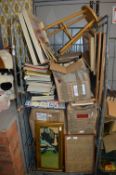 Cage Lot of Assorted Books, Samplers, Stools and O
