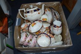 Box of Pottery Including Tea Sets, etc.