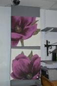 Pair of Canvas Prints - Purple Flowers