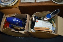 Two Boxes of Assorted Items Including Dustbuster,