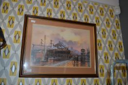 Print by Eric Bottomley - Dairycoates Hull, Hessle