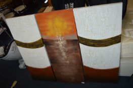 Three Abstract Canvases