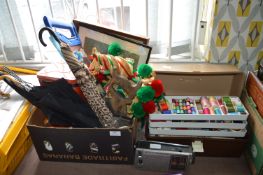 Sewing Box with Contents, and a Box of Assorted Ho