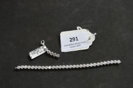 *925 Silver Bracelet with Clear Cubic Zirconias (F