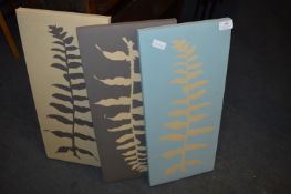 Three Fern Design Wall Canvases
