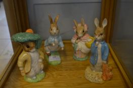 Four Royal Albert Beatrix Potter Figures