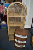 Two Wickerwork Shelf Units
