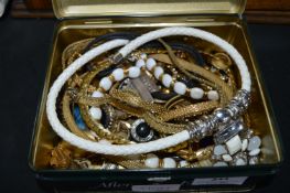 Tin of Costume Jewellery