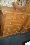 Pine Two over Three Chest of Drawers