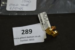 *Pair of Edblad Glittering Gold Finish Ear Studs