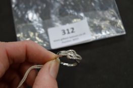 925 Silver Ring with Cubic Zirconias Size:L