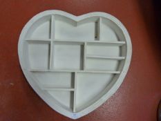 Shabby Chic Heart Shaped Cubby Holes