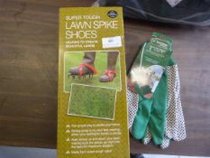 *Lawn Shoe Spikes and a Pair of Gardening Gloves