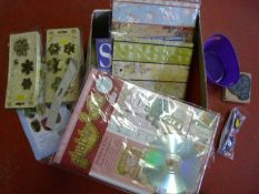 Box of Crafting Patterns, Materials, Sunglasses, e