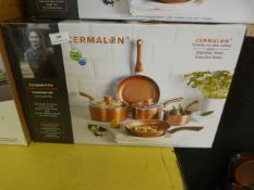 *Cermalon Five Piece Copper Cookware Set