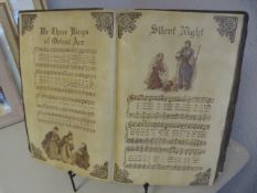 Solid Ornamental Christmas Carol Book on Stand