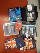 *Box of Mens Toiletries and Wash Bags
