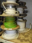 Eight Rolls of Assorted Cable and Flex