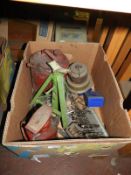 Box Containing Assorted Drill Bits, Bottle Jacks,
