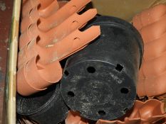 Box Containing Assorted Plant Pots and Rope Edging