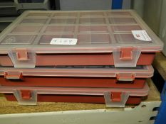 Three Plastic Component Trays