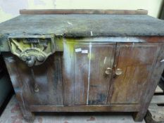 Workbench with Cupboard and Record 52.5P Vice