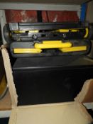 Box Containing Two Folding Trolleys and Audio Spea