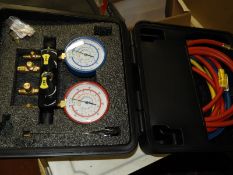 *J-Vac EL75272 Four Valve Charging Manifold with Hoses