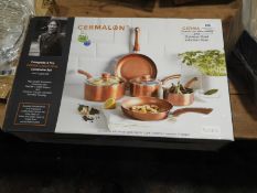 *Five Piece Copper Pan Set