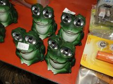 *Three Solar Powered Frogs