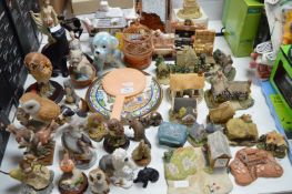 Large Collection of Ornaments Including Owls, Pupp