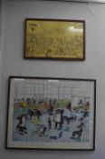 Two Framed Jewish Cartoons