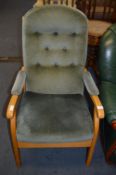 Green Upholstered Armchair